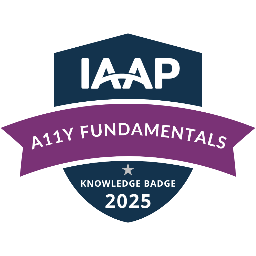 A11Y Fundamentals Knowledge Badge badge